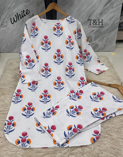 Block Print 2-Piece – Elegant Cotton Outfit