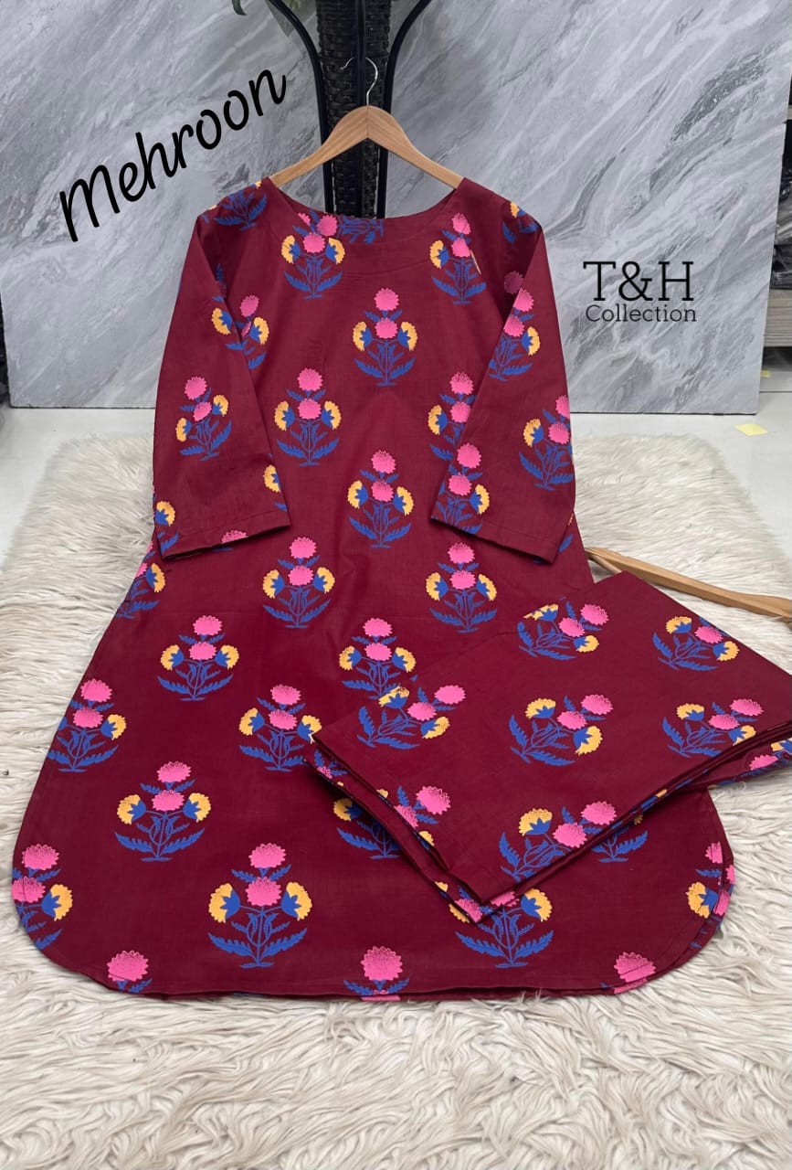 Block Print 2-Piece – Elegant Cotton Outfit