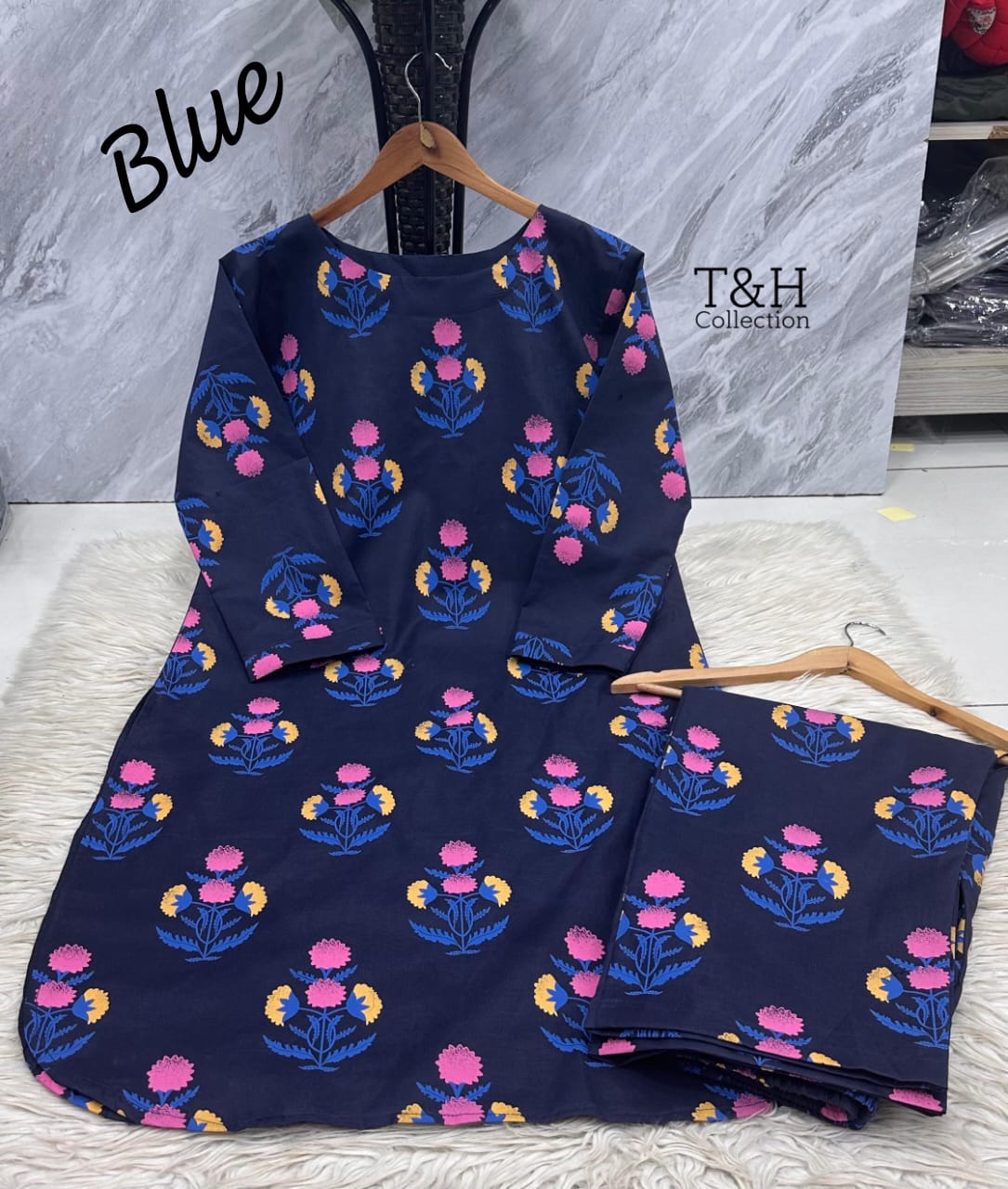 Block Print 2-Piece – Elegant Cotton Outfit