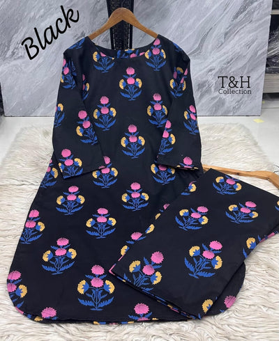 Block Print 2-Piece – Elegant Cotton Outfit