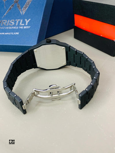 Black AURA Watch – Quartz Movement | Lightweight Fiber Design | Butterfly Lock