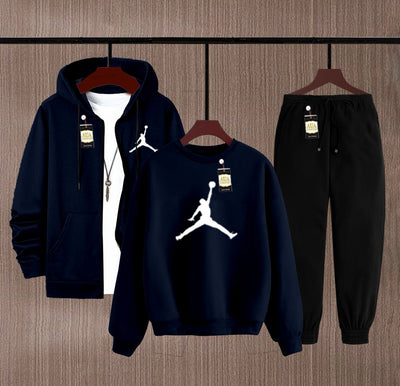 Men’s Winter 3-in-1 Suit | Hoodie, Sweatshirt & Trouser Set (Fleece Collection)