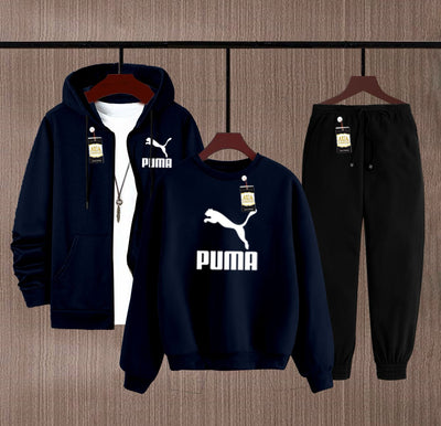 Men’s Winter 3-in-1 Suit | Hoodie, Sweatshirt & Trouser Set (Fleece Collection)