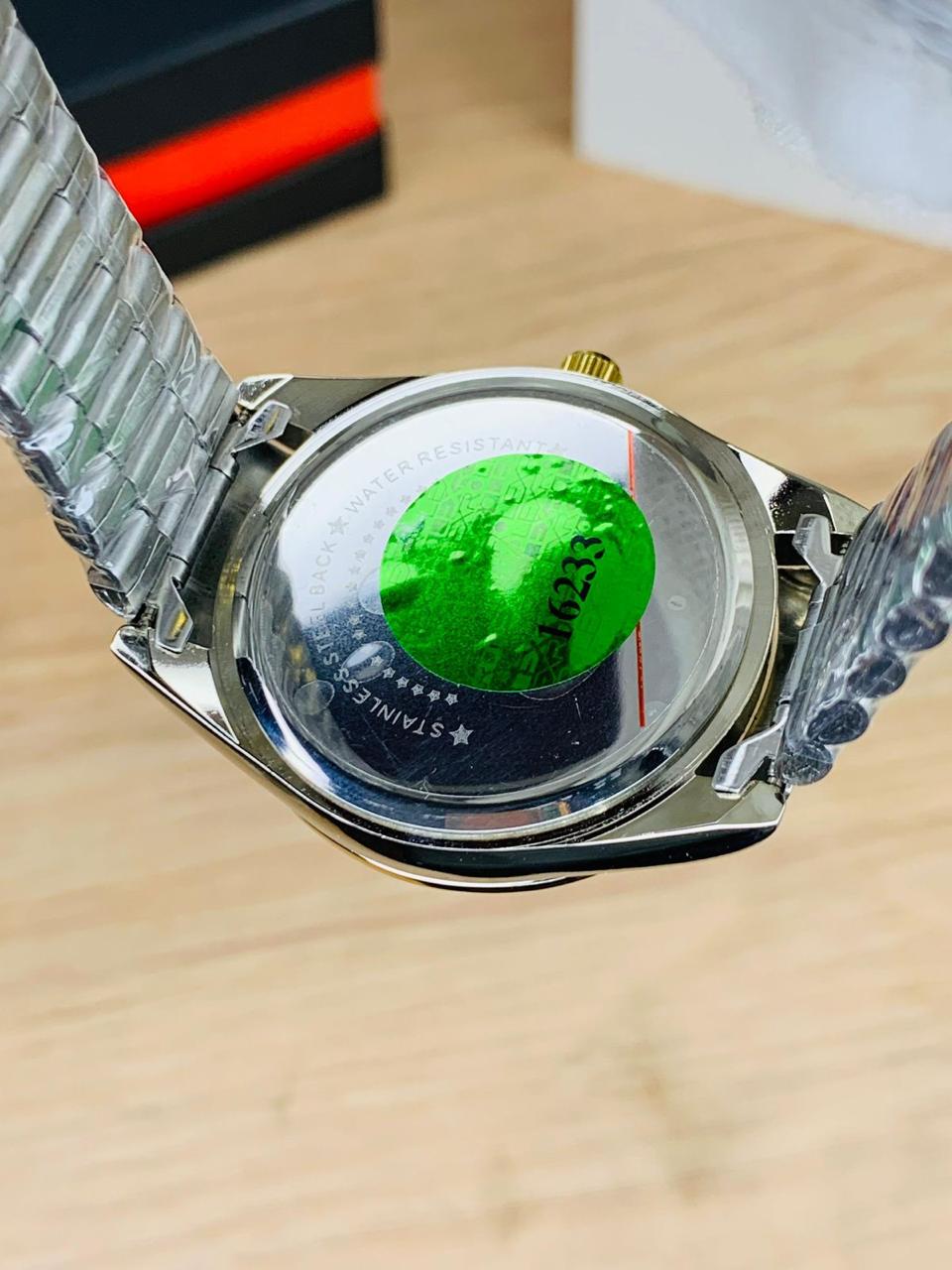 Rolex Men’s Watch – Datejust Model | Stone Dial | Stainless Steel Chain