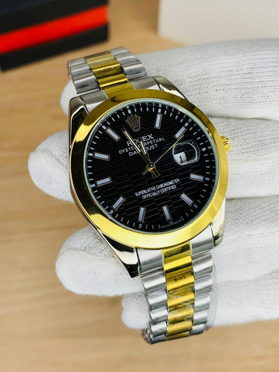 Rolex Men’s Watch – Datejust Model | Stone Dial | Stainless Steel Chain